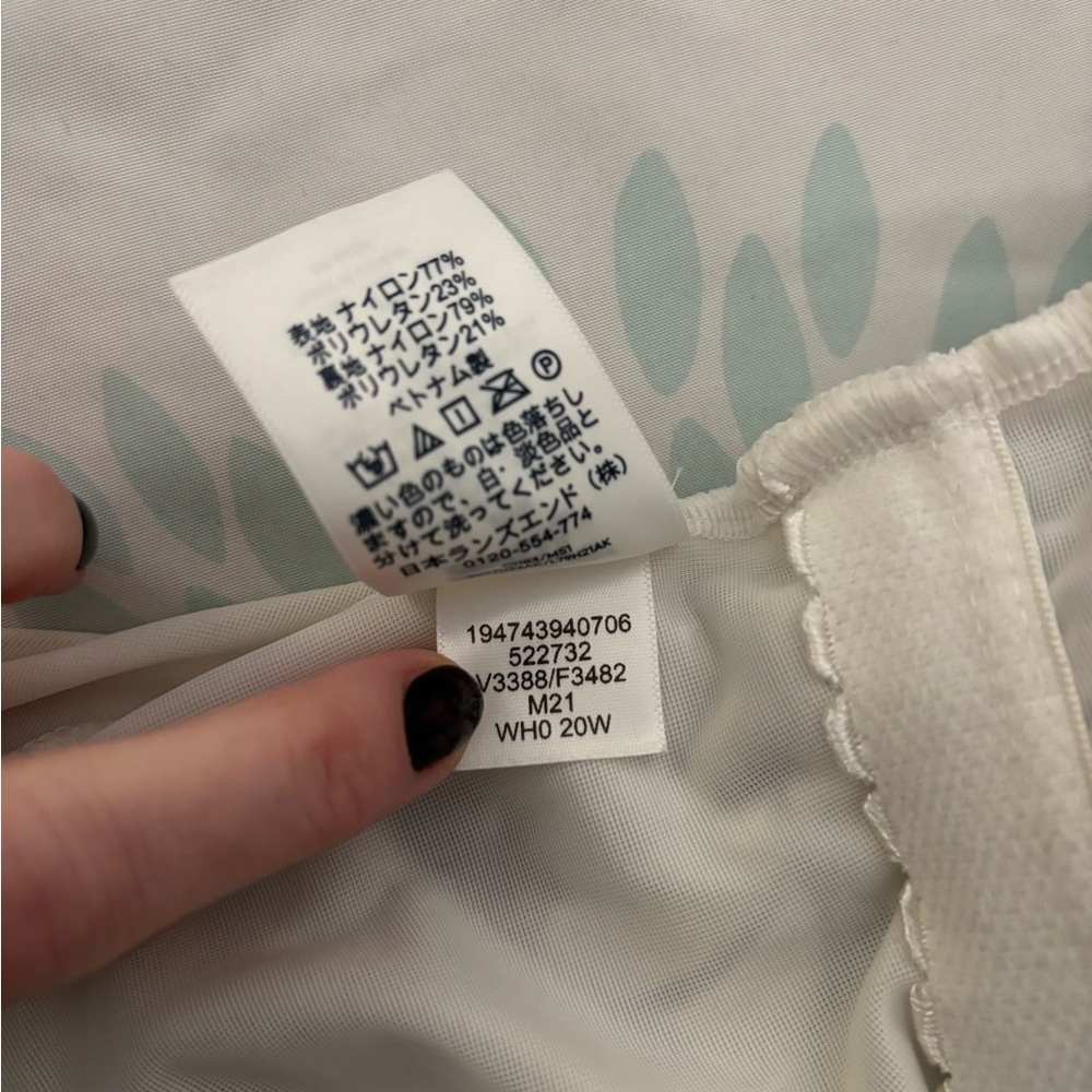 Lands' End Black and White Floral Wrap Style Tankini Top - Picture 12 of 14